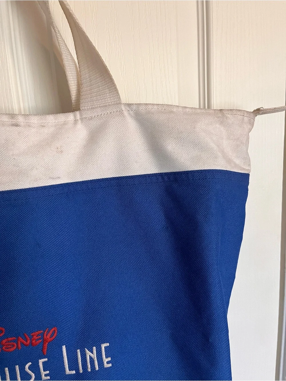Rare! Disney Cruise Line Mickey Mouse Embroidered Tote Large Beach Bag 22